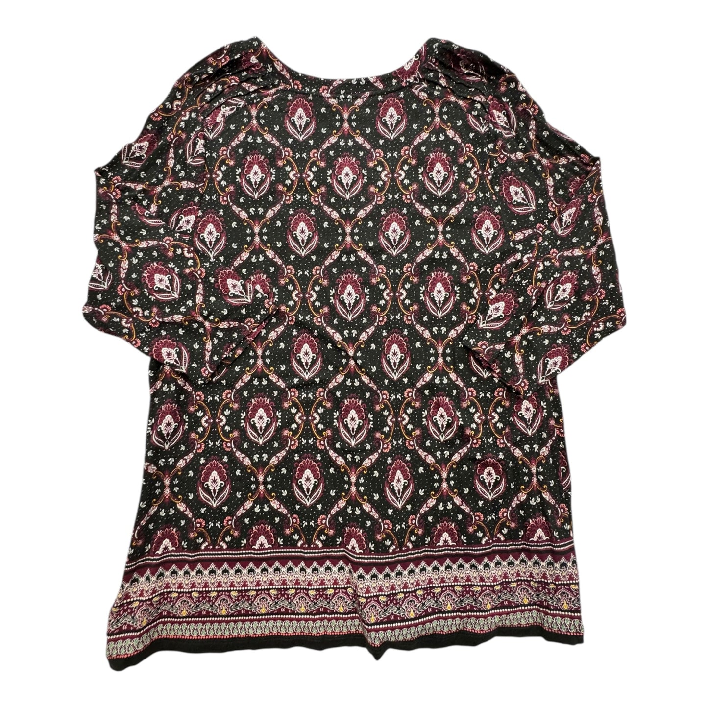 Top Ls By Daniel Rainn In Black & Purple, Size:1X