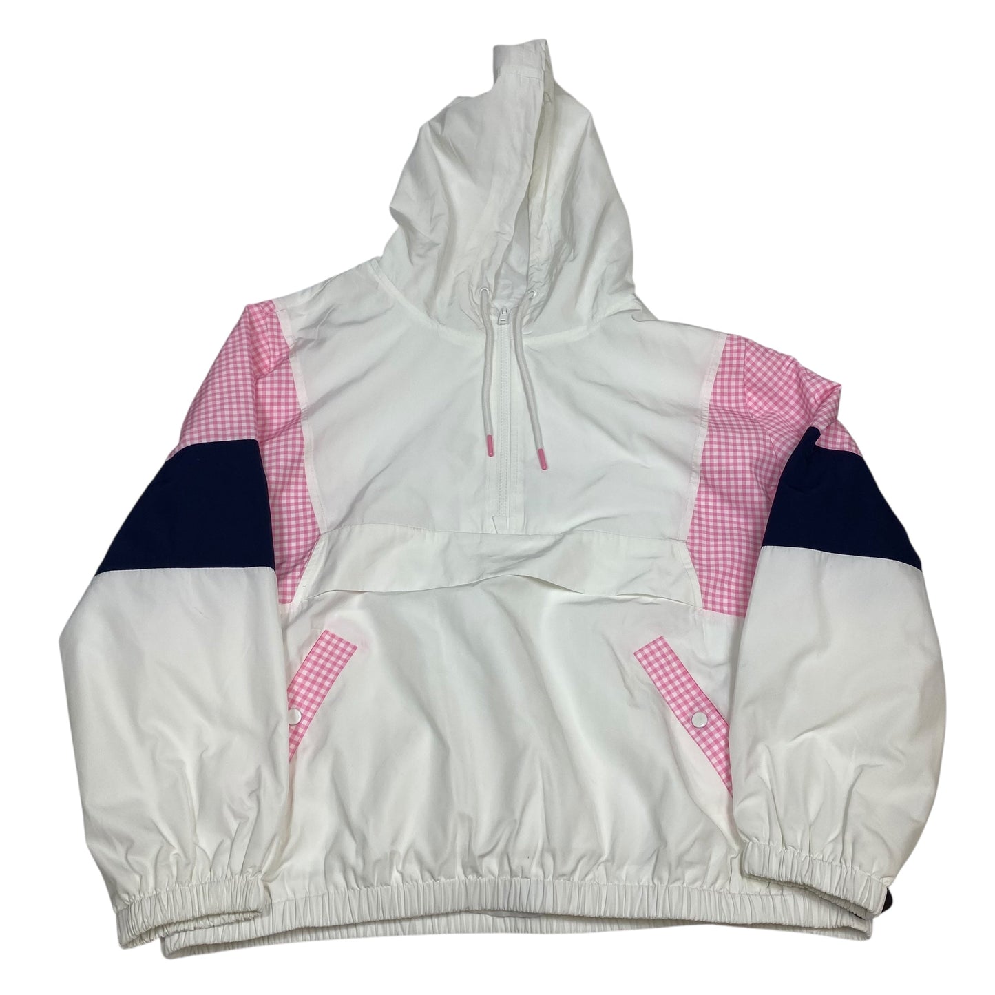 Jacket Windbreaker By Crown And Ivy In Blue & White, Size:Xlp