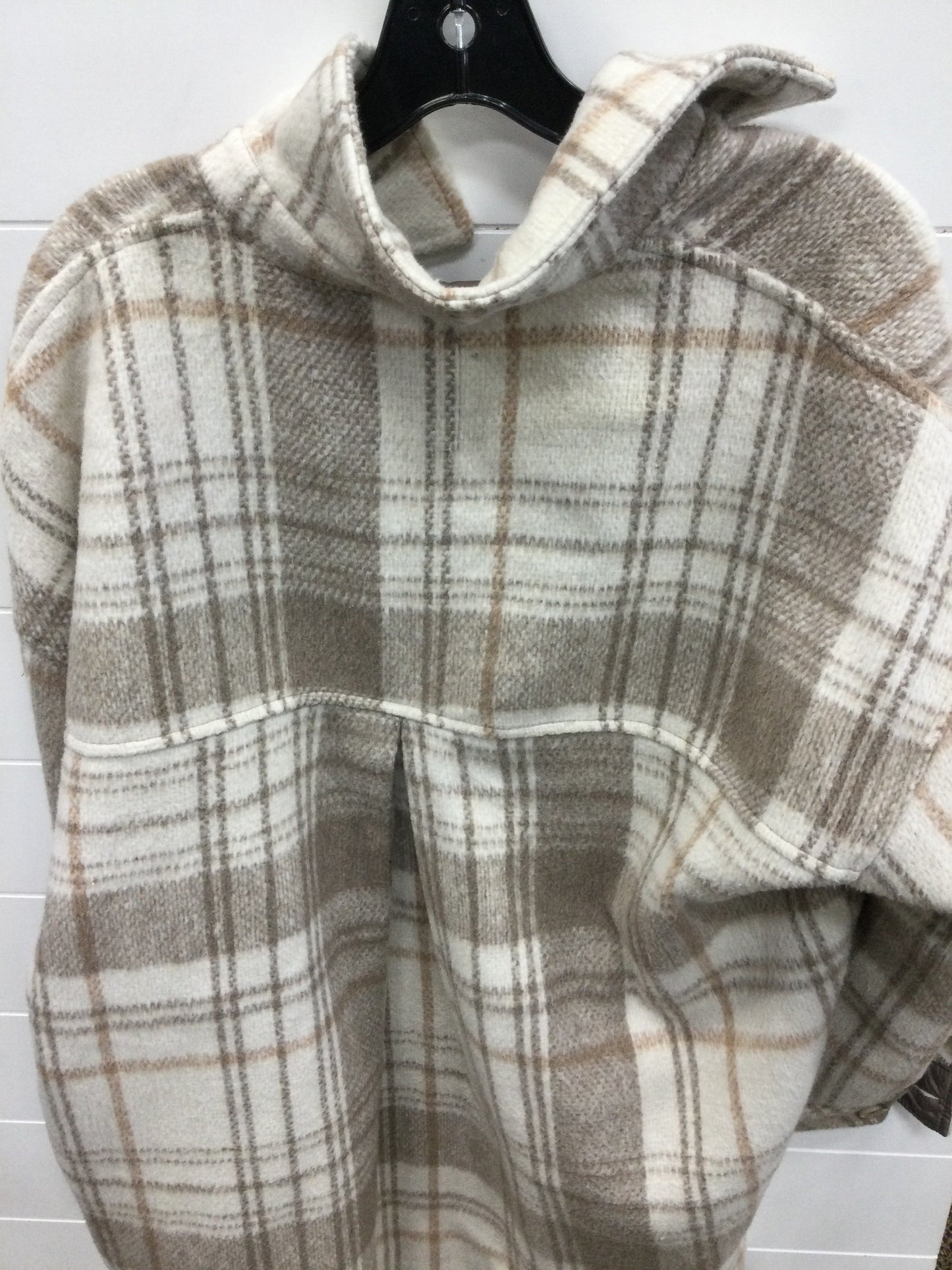 Jacket Fleece By So In Brown & Cream, Size:L