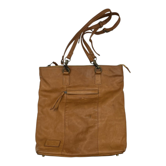 Handbag Leather By Clothes Mentor In Brown, Size:Medium