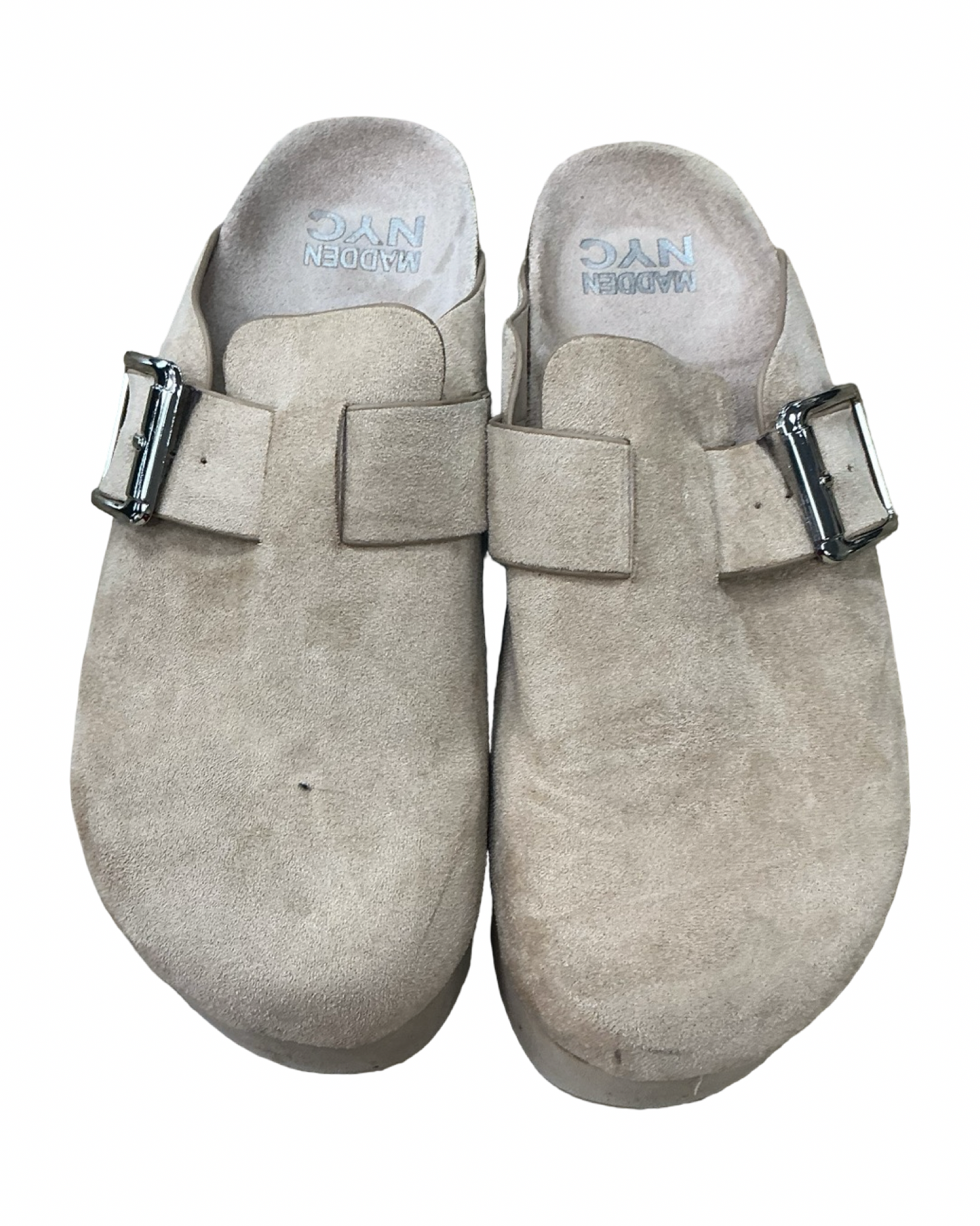 Shoes Heels Block By Madden Nyc In Tan, Size:7.5
