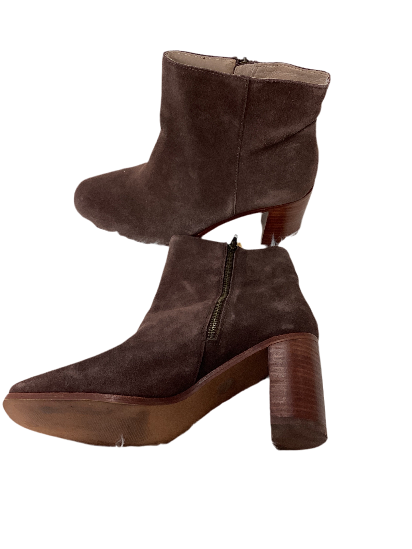 Boots Ankle Heels By Madewell In Brown, Size:10