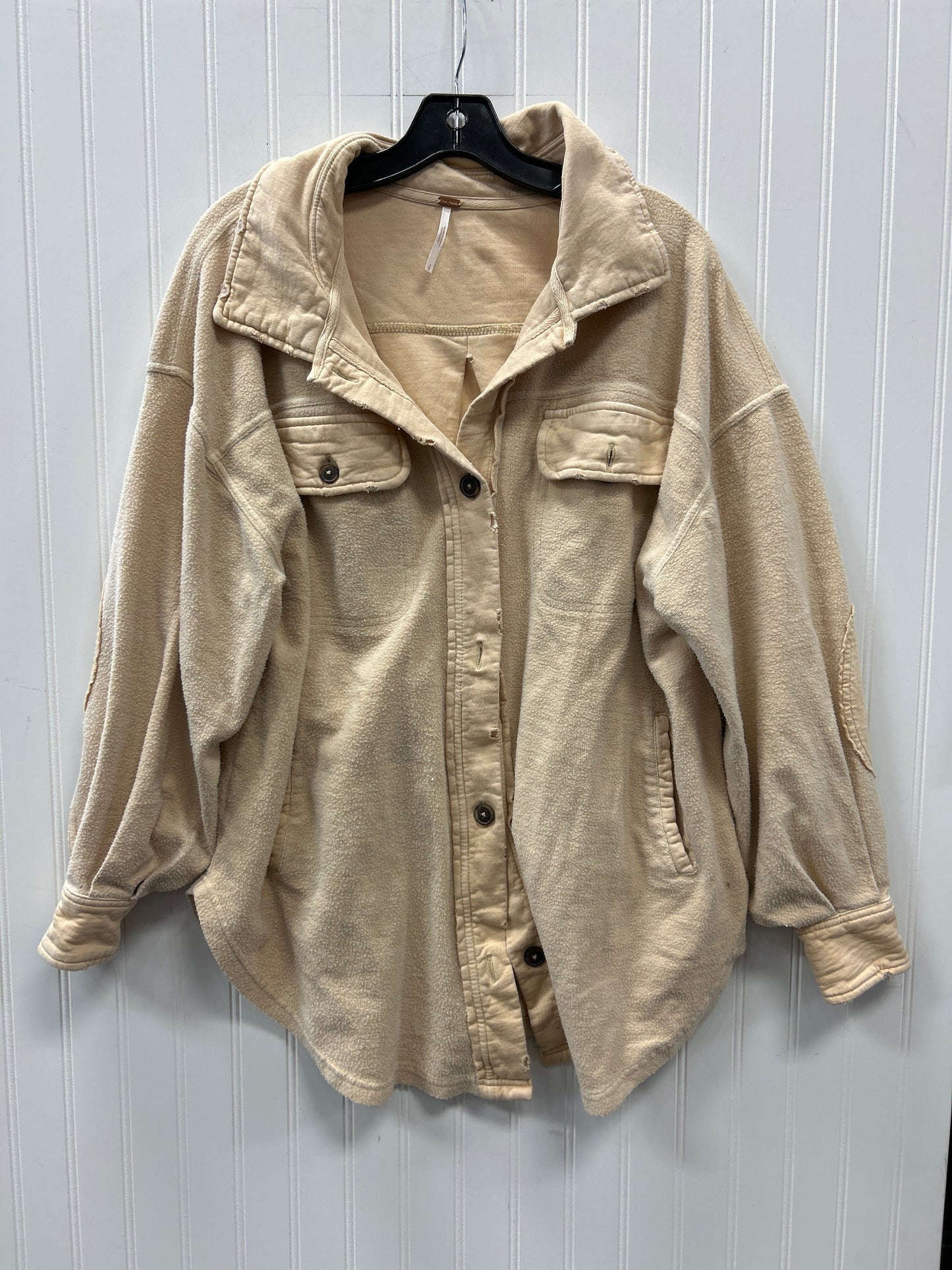 Jacket Fleece By Free People In Cream, Size:S