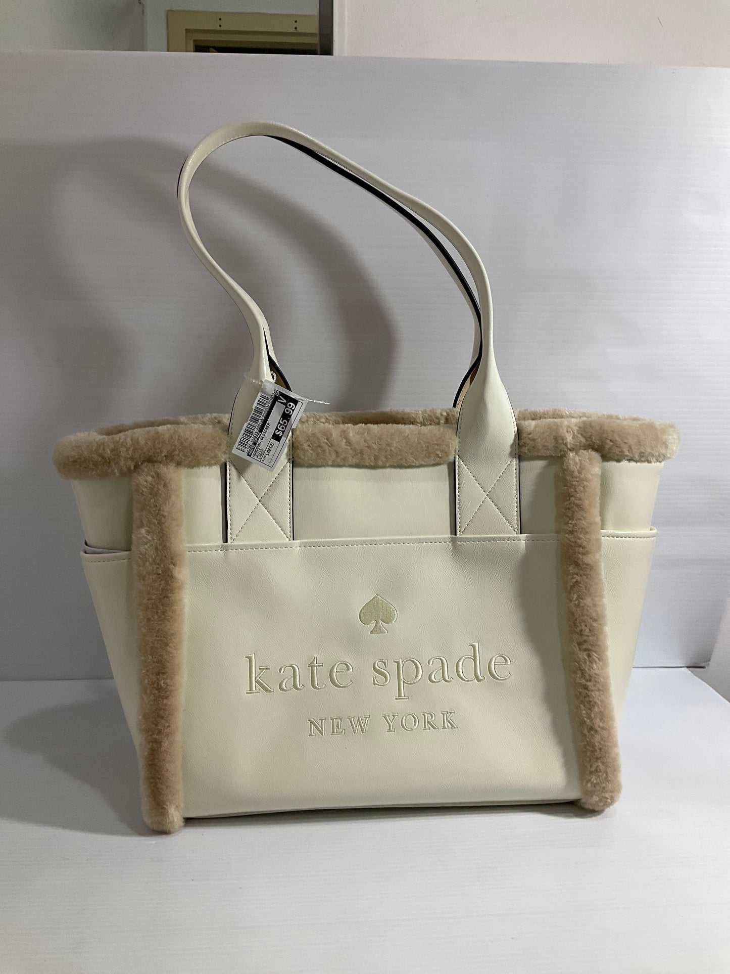 Handbag Designer By Kate Spade In White, Size:Large