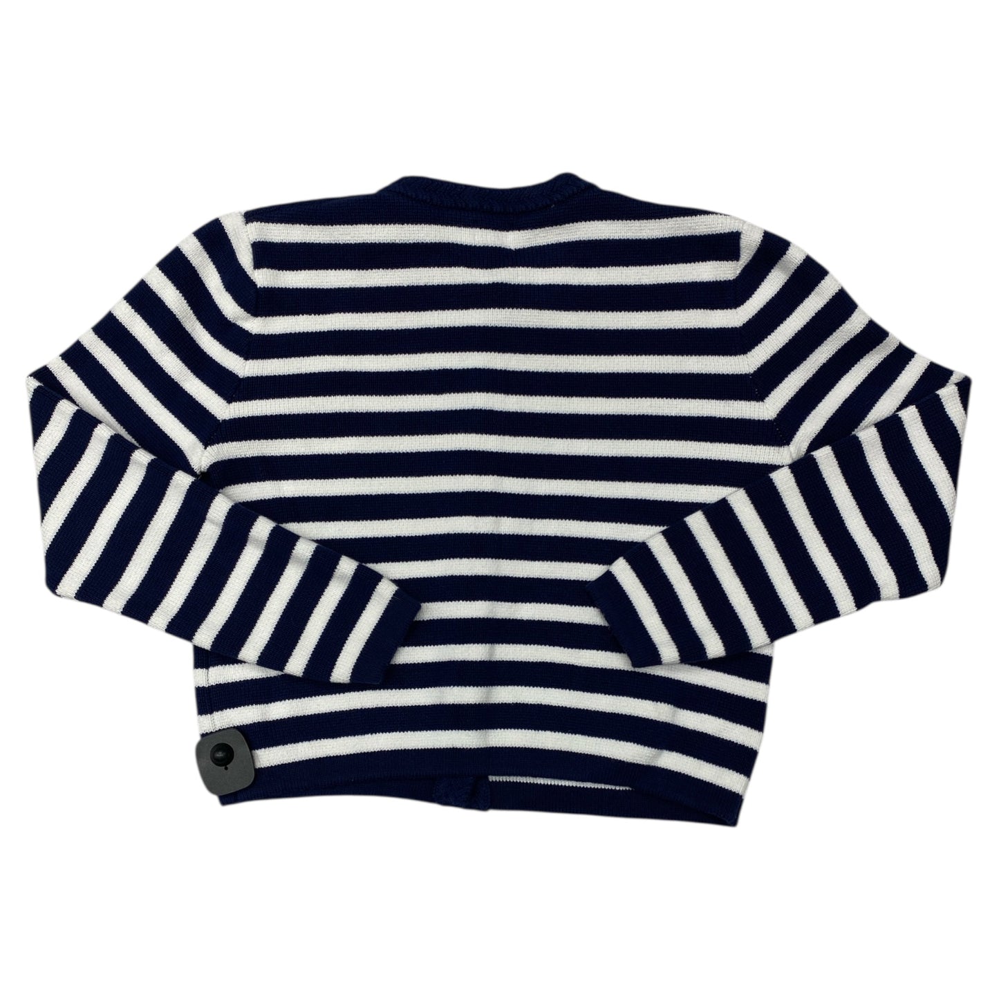 Sweater Cardigan By J. Crew In Blue & White, Size:S