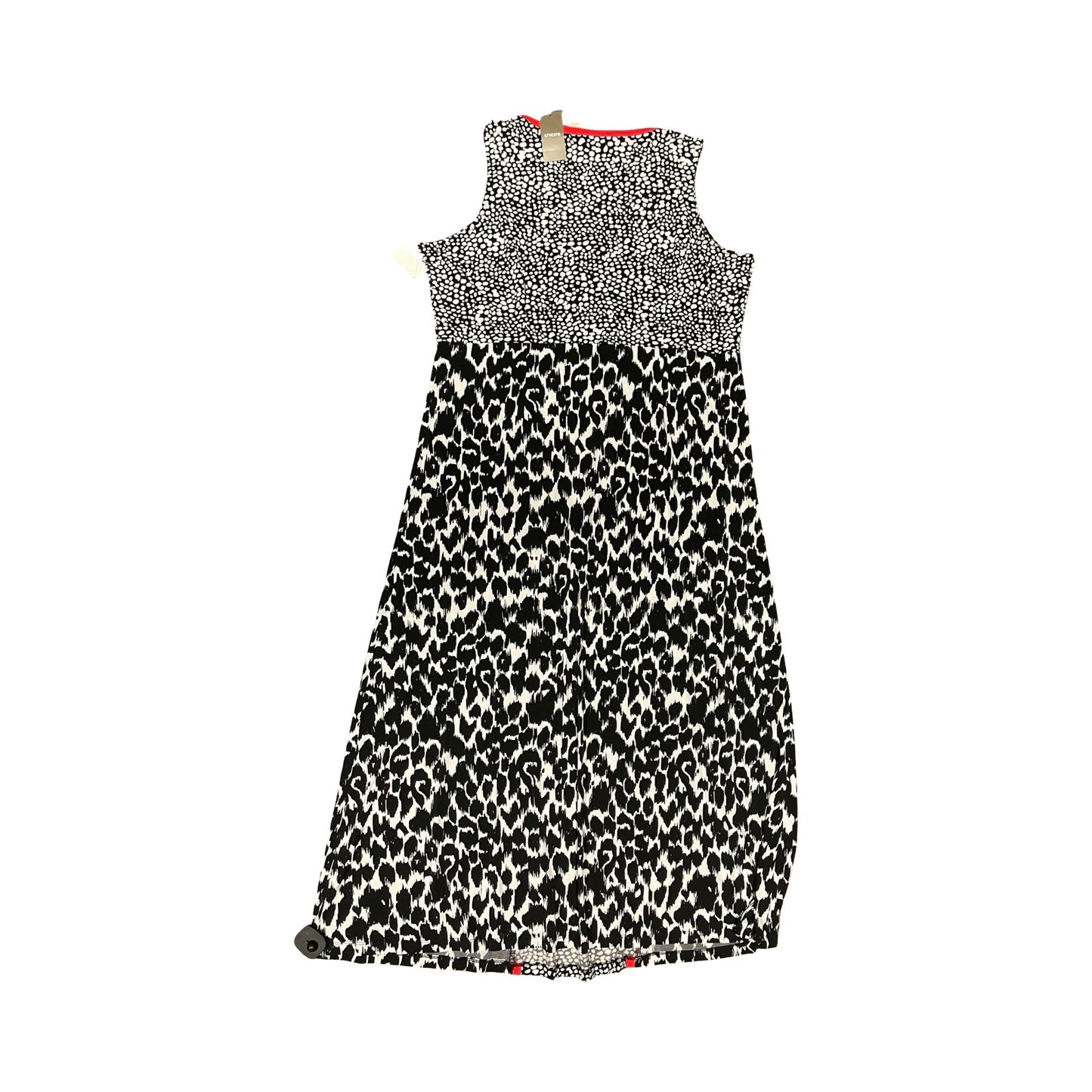 Dress Casual Maxi By Chicos In Black & White, Size:Xl