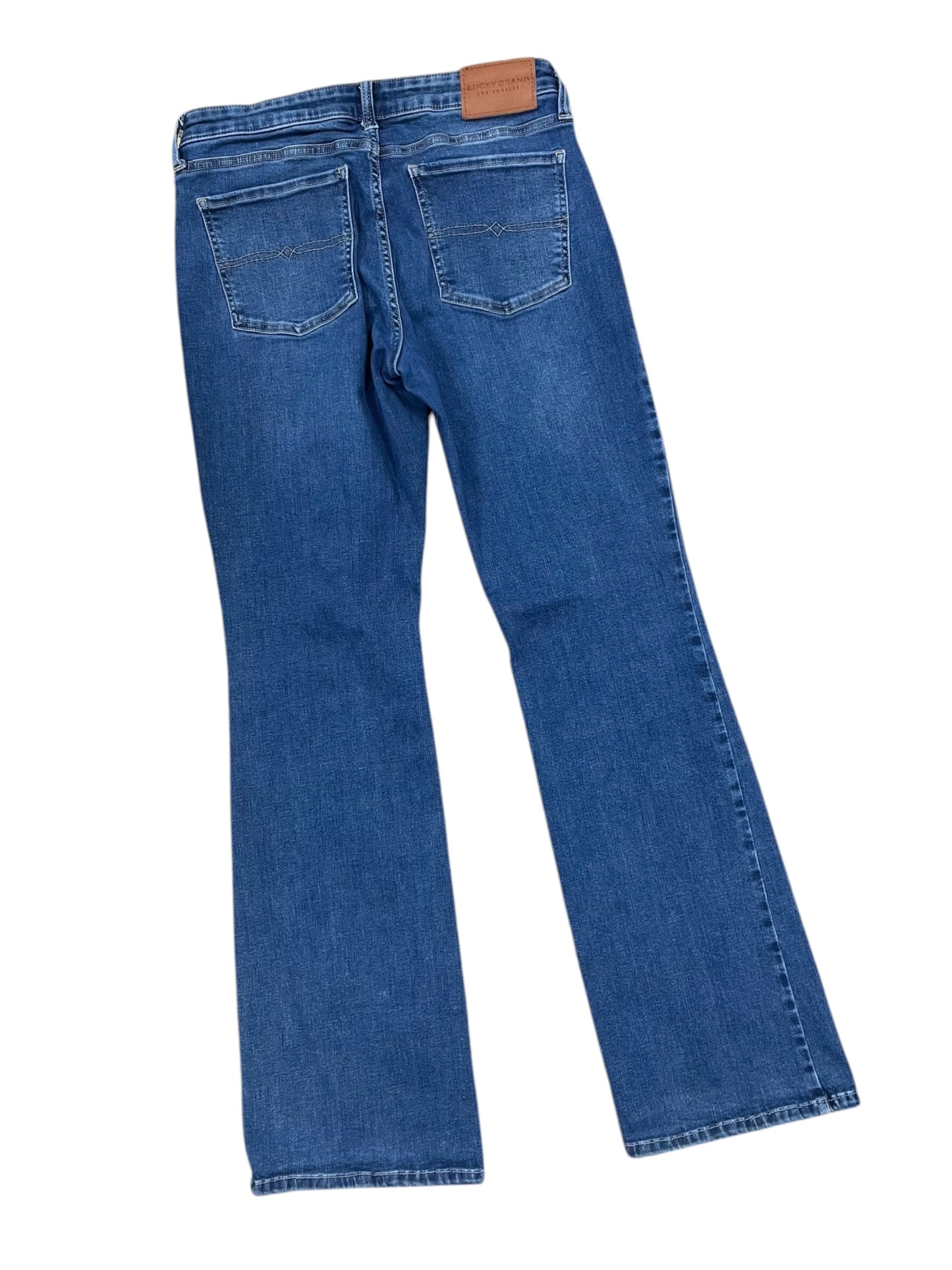 Jeans Straight By Lucky Brand In Blue Denim, Size:10