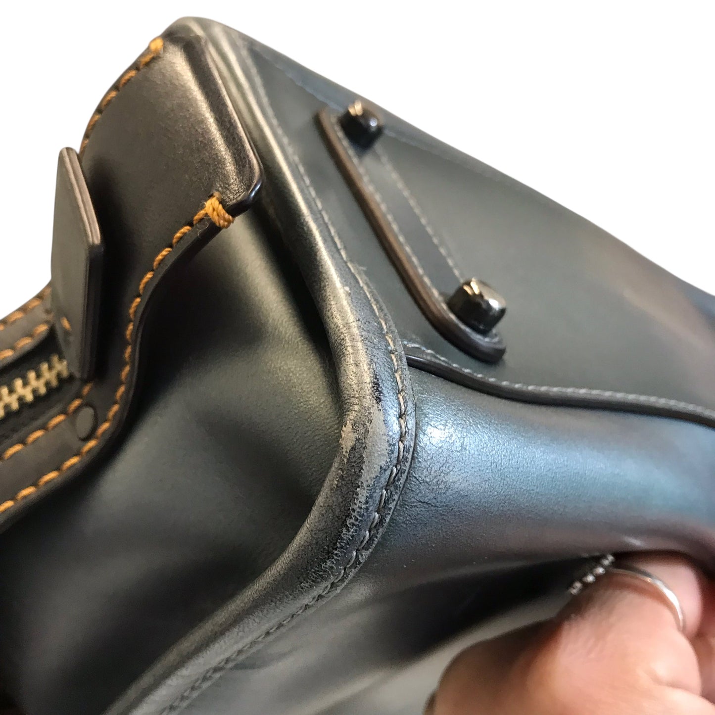 Handbag Designer By Coach In Grey, Size:Small