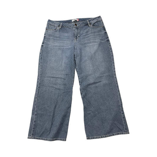 Jeans Wide Leg By Cabi In Blue Denim, Size:14