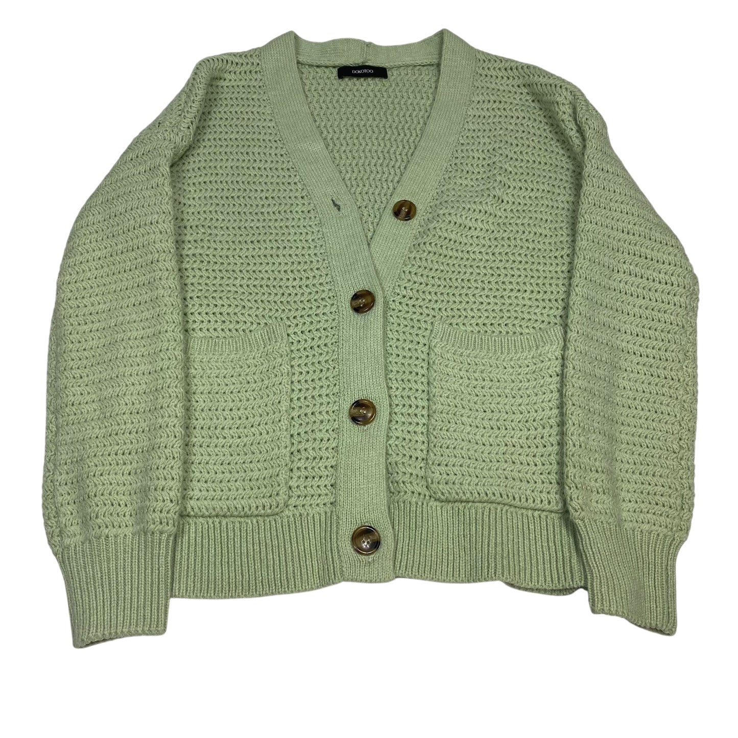 Sweater Cardigan By Dokotoo In Green, Size:S