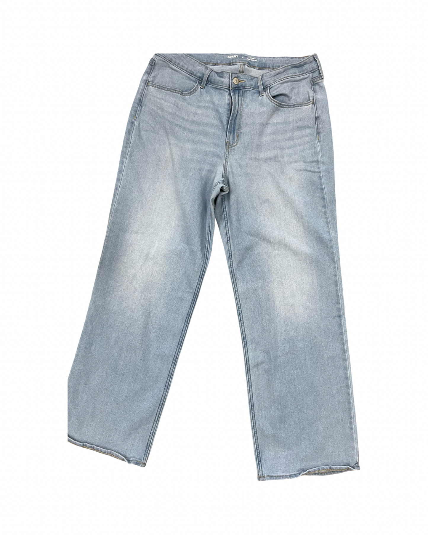 Jeans Wide Leg By Old Navy In Blue Denim, Size:14