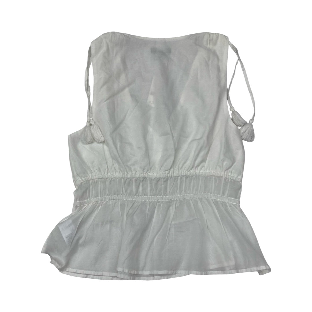 Top Sleeveless By J. Crew In White, Size:M