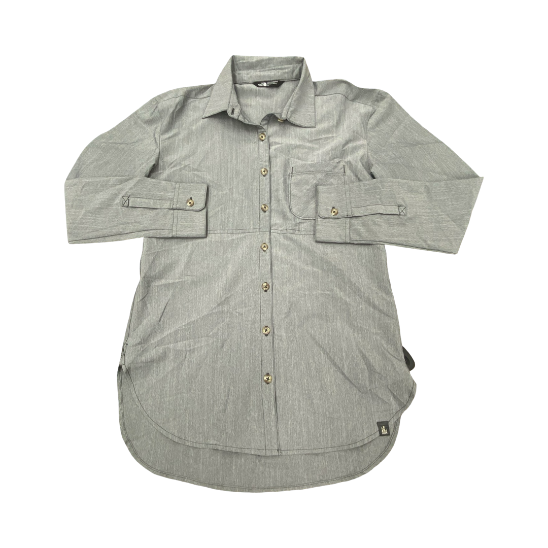 Top Ls By The North Face In Grey, Size:S