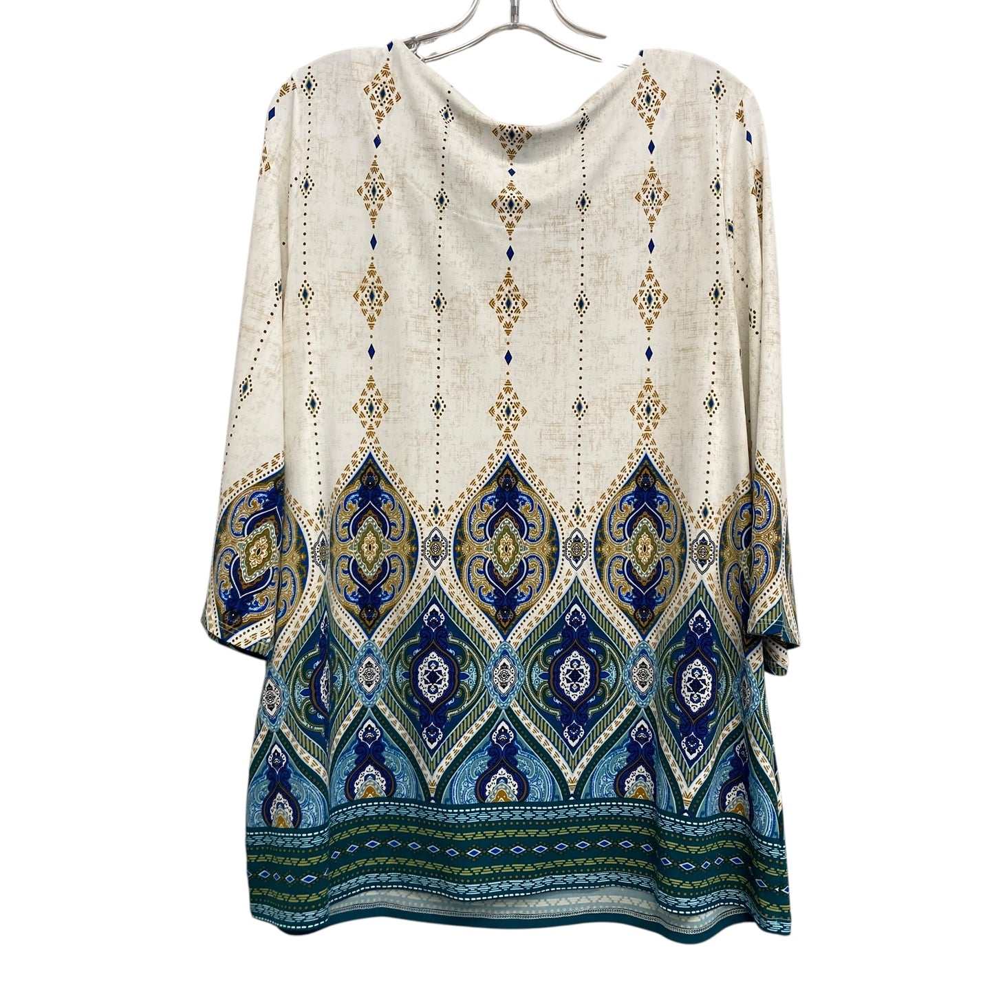 Top Ls Basic By Chicos In Cream & Tan, Size:L