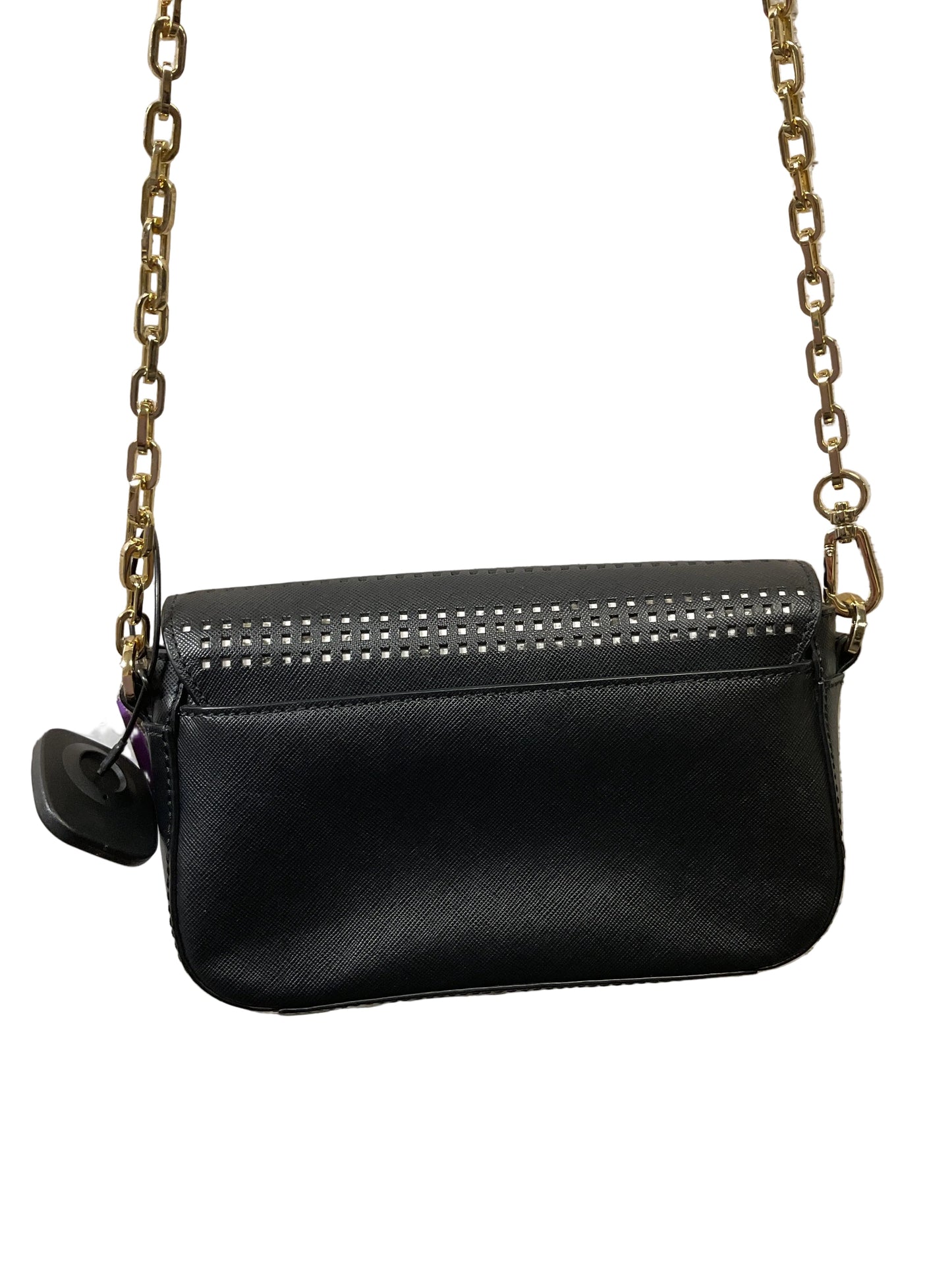 Crossbody Designer By Tory Burch In Black & Gold, Size:Small
