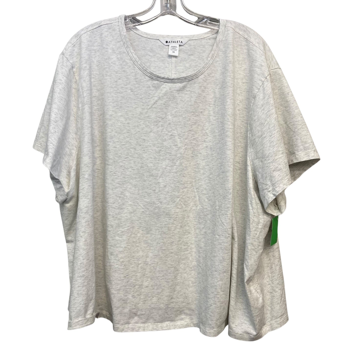 Athletic Top Ss By Athleta In Grey, Size:3X