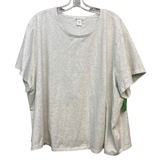 Athletic Top Ss By Athleta In Grey, Size:3X