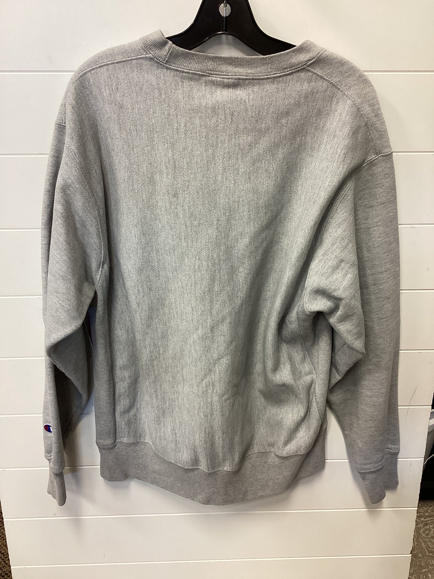 Athletic Sweatshirt Crewneck By Champion In Grey, Size:L