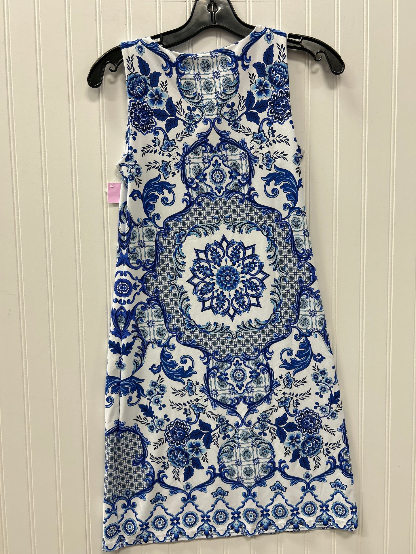 Dress Casual Midi By Charter Club In Blue & White, Size:Sp