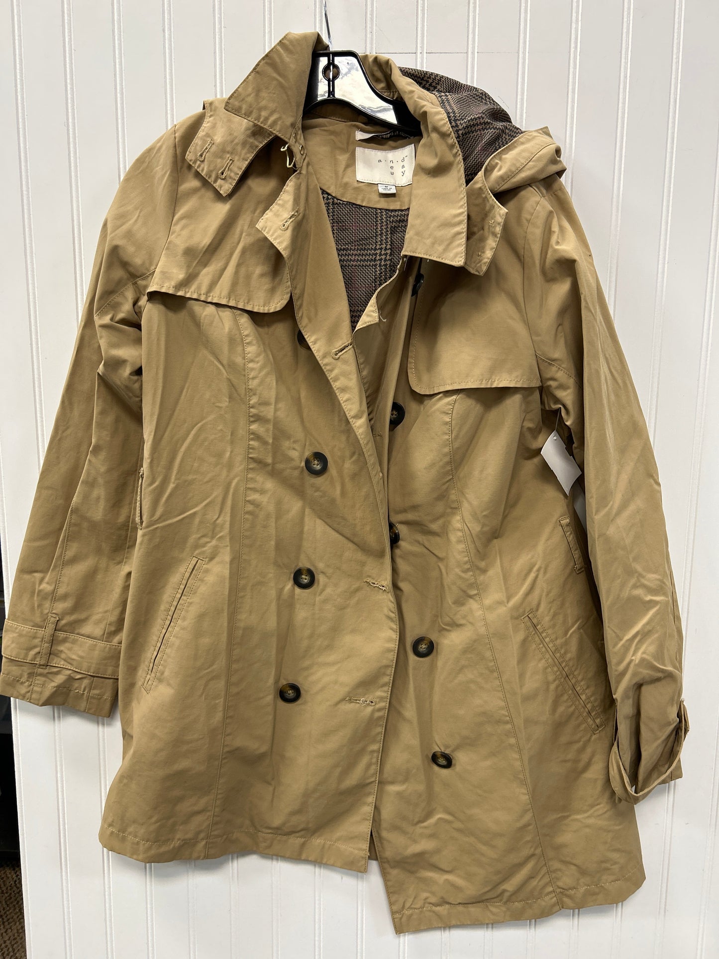 Coat Peacoat By A New Day In Tan, Size:M