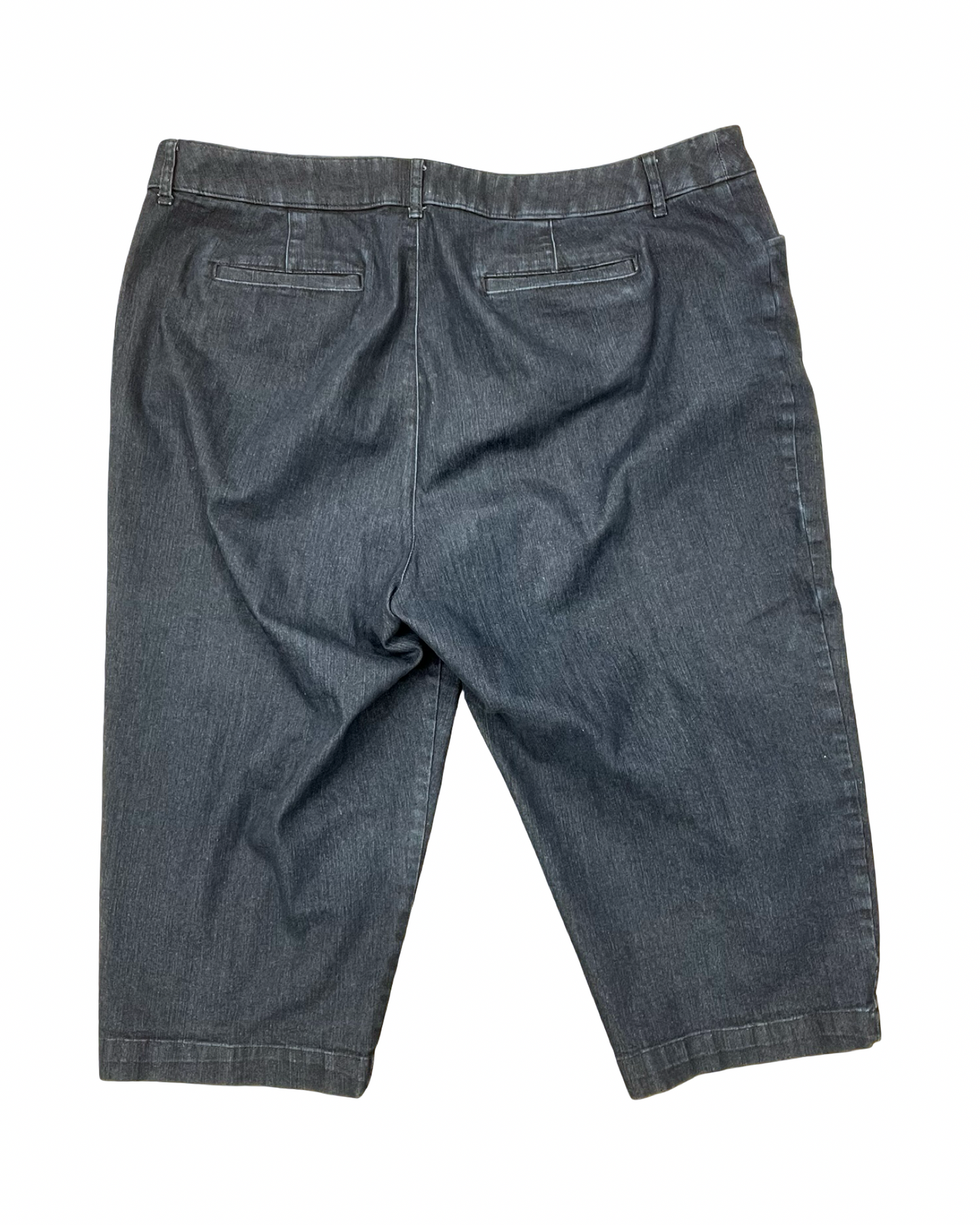 Jeans Cropped By St Johns Bay In Blue Denim, Size:20