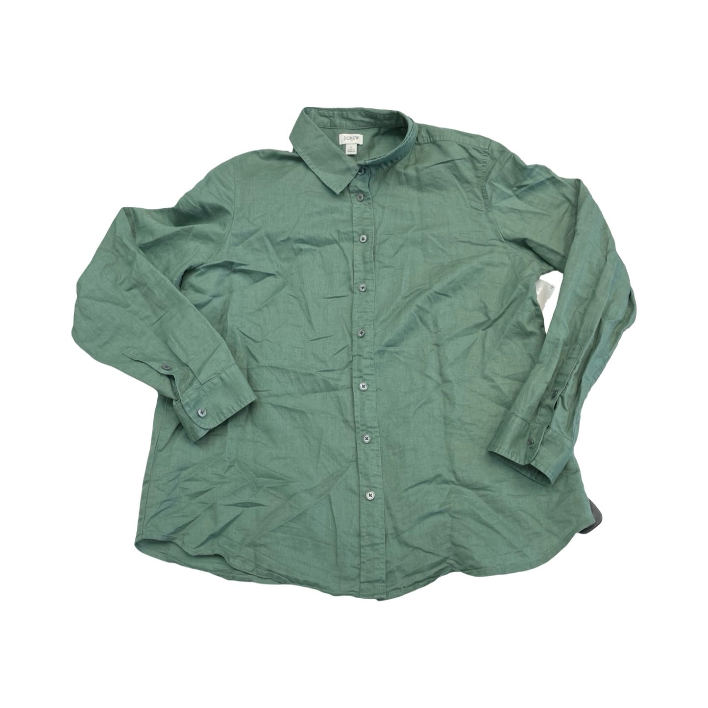 Blouse Ls By J. Crew In Green, Size:L