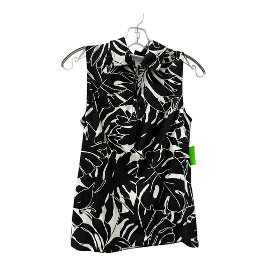 Top Sleeveless By Rafaella In Black & White, Size:S