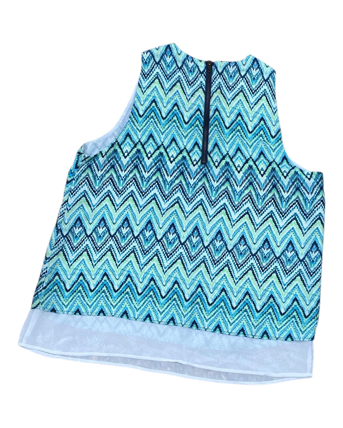Top Sleeveless By Zac And Rachel In Green, Size:L