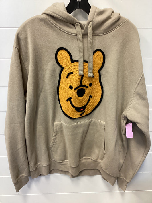 Sweatshirt Hoodie By Discreet Wear In Tan, Size:Xl