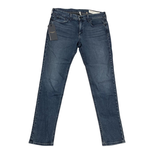 Jeans Wide Leg By Rag & Bones Jeans In Blue Denim, Size:4