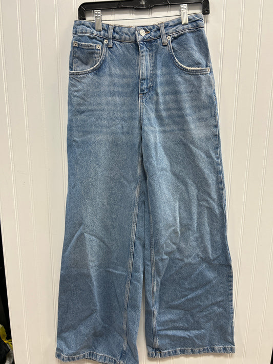 Jeans Wide Leg By Mng In Blue Denim, Size:4