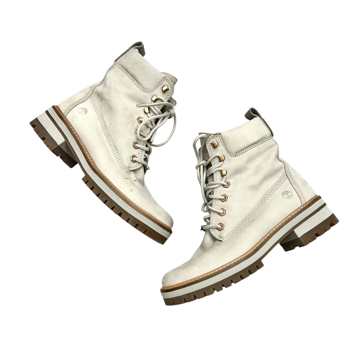 BOOTS COMBAT by TIMBERLAND In TAUPE, Size: 8