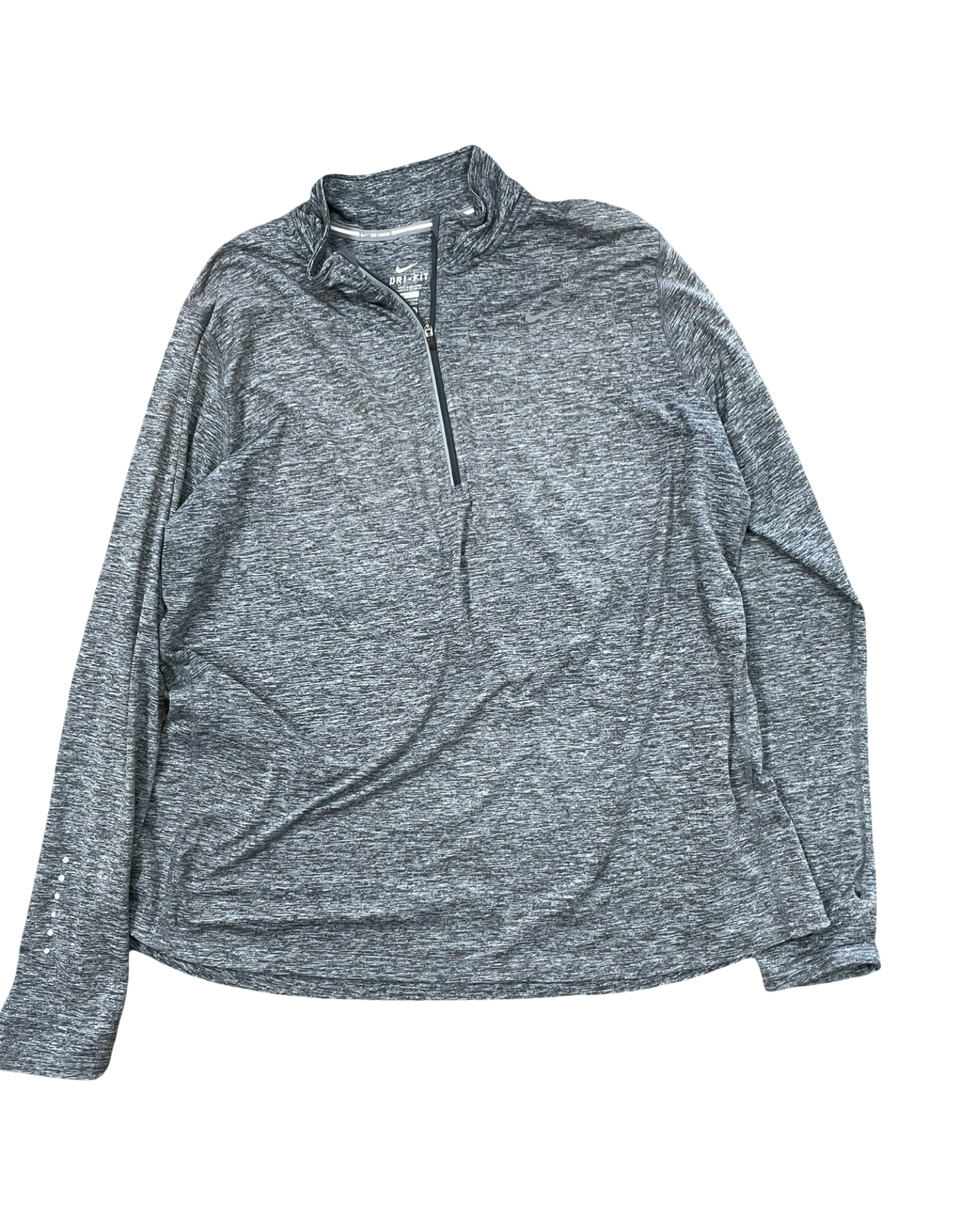 Athletic Top Ls Collar By Nike In Grey, Size:1X