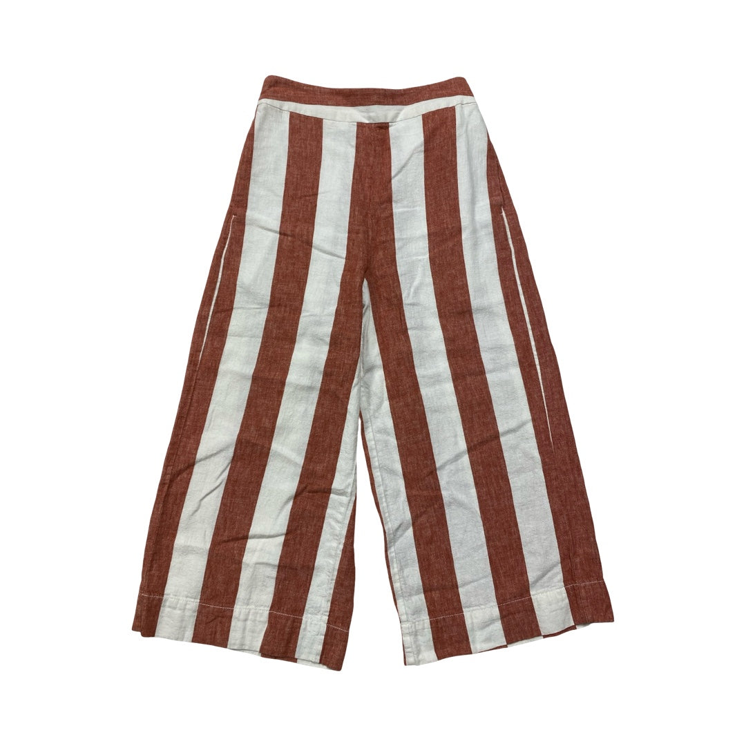 Pants Cropped By Madewell In Red & White, Size:Xs