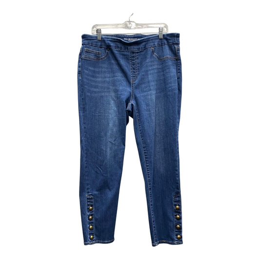Jeans Jeggings By Chicos In Blue Denim, Size:14