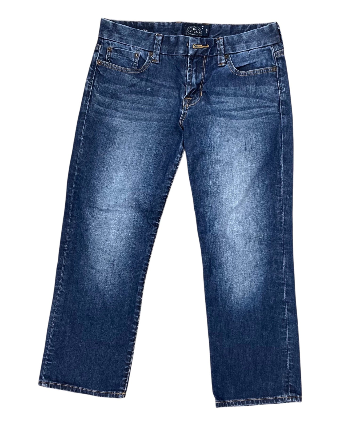 Jeans Cropped By Lucky Brand In Blue Denim, Size:4