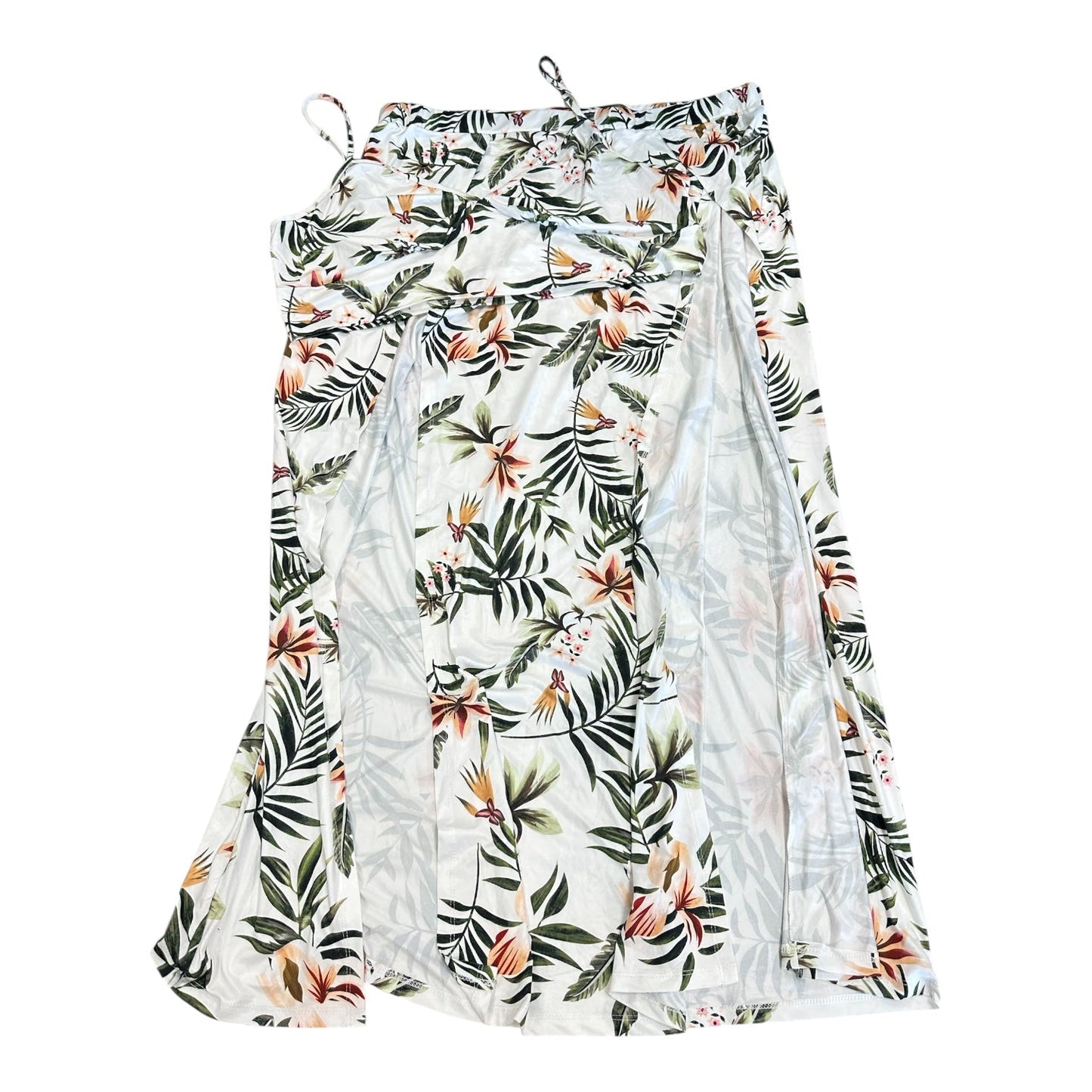 Skirt Set 2Pc By Shein In Tropical Print, Size:4X