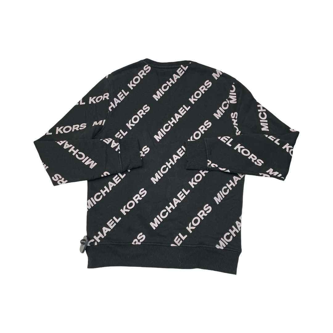 Sweatshirt Collar By Michael By Michael Kors In Black & White, Size:M