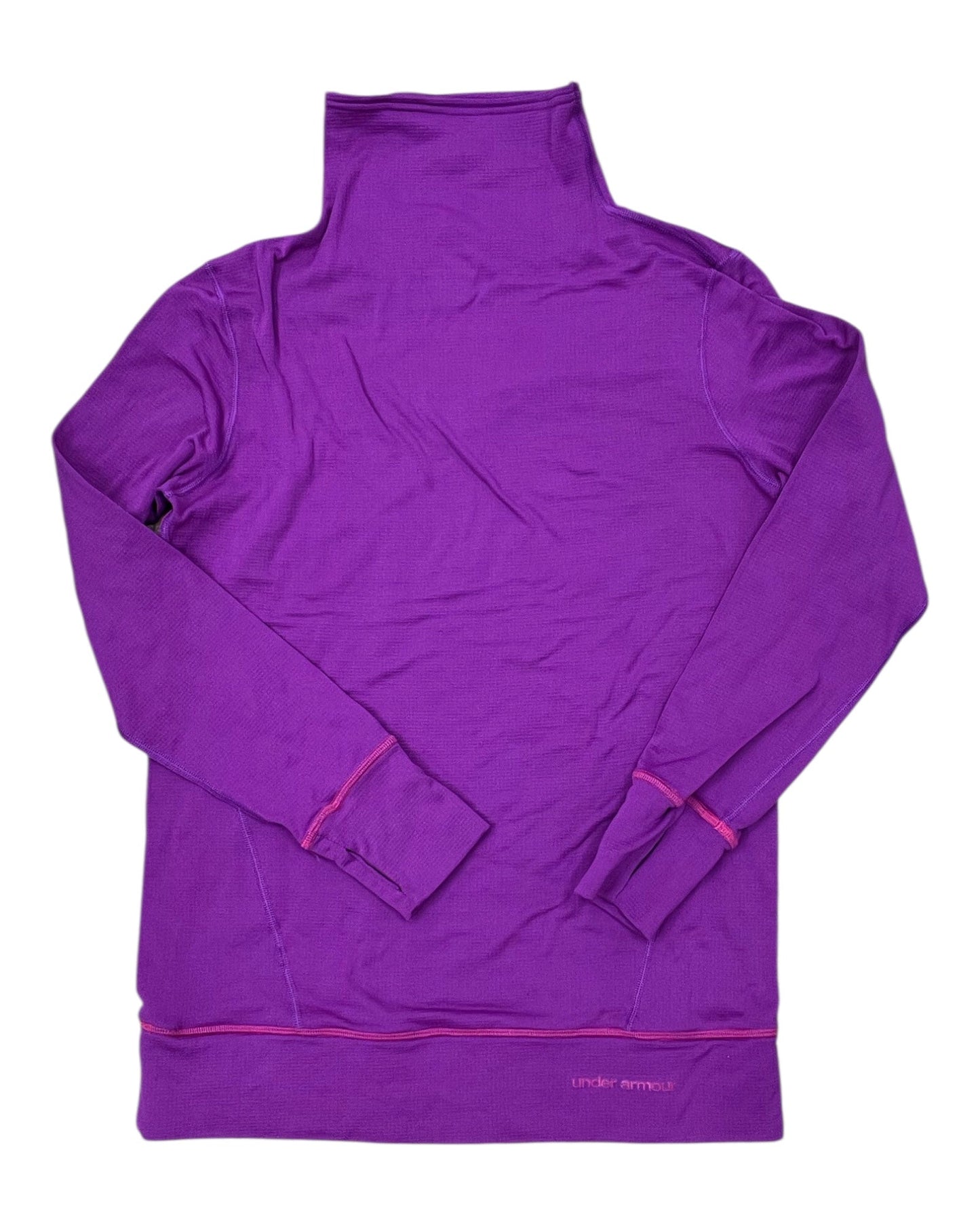 Athletic Top Ls Collar By Under Armour In Purple, Size:L