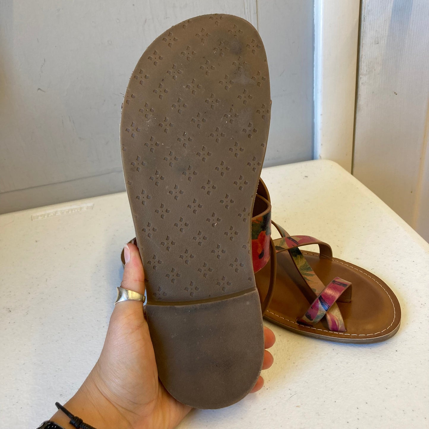 Sandals Designer By Patricia Nash In Floral Print, Size:9