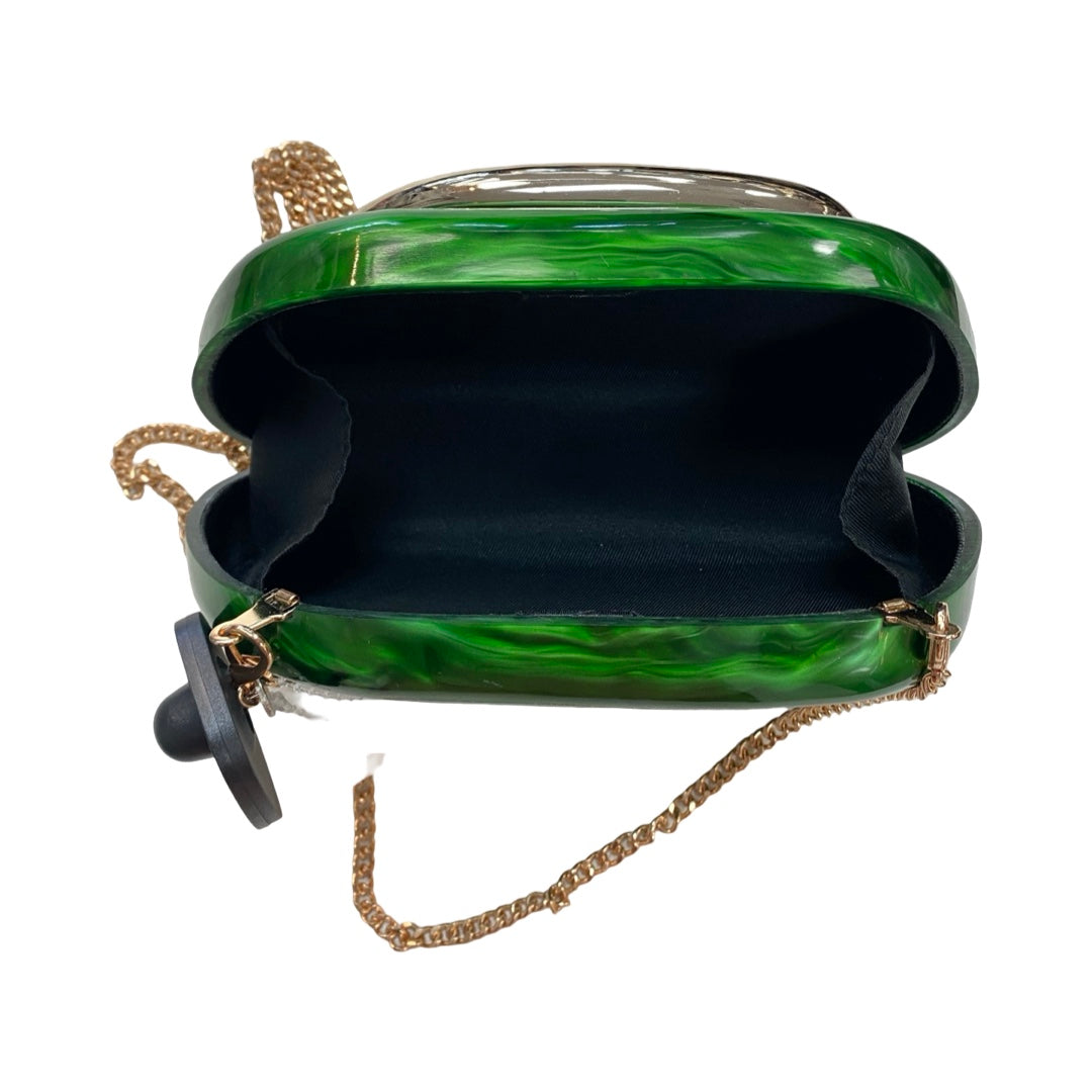 Handbag By Cmc In Gold & Green, Size:Small
