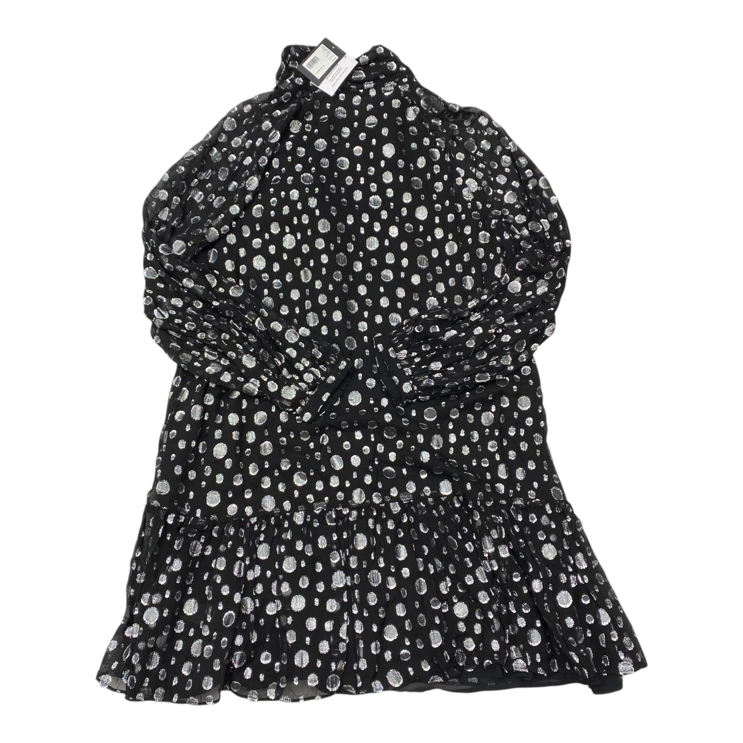 Dress Designer By Kate Spade In Black & Silver, Size:Xxl