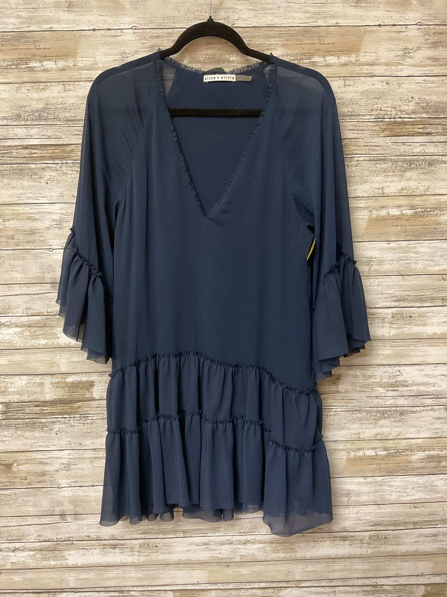 Dress Designer By Alice + Olivia In Navy, Size:M