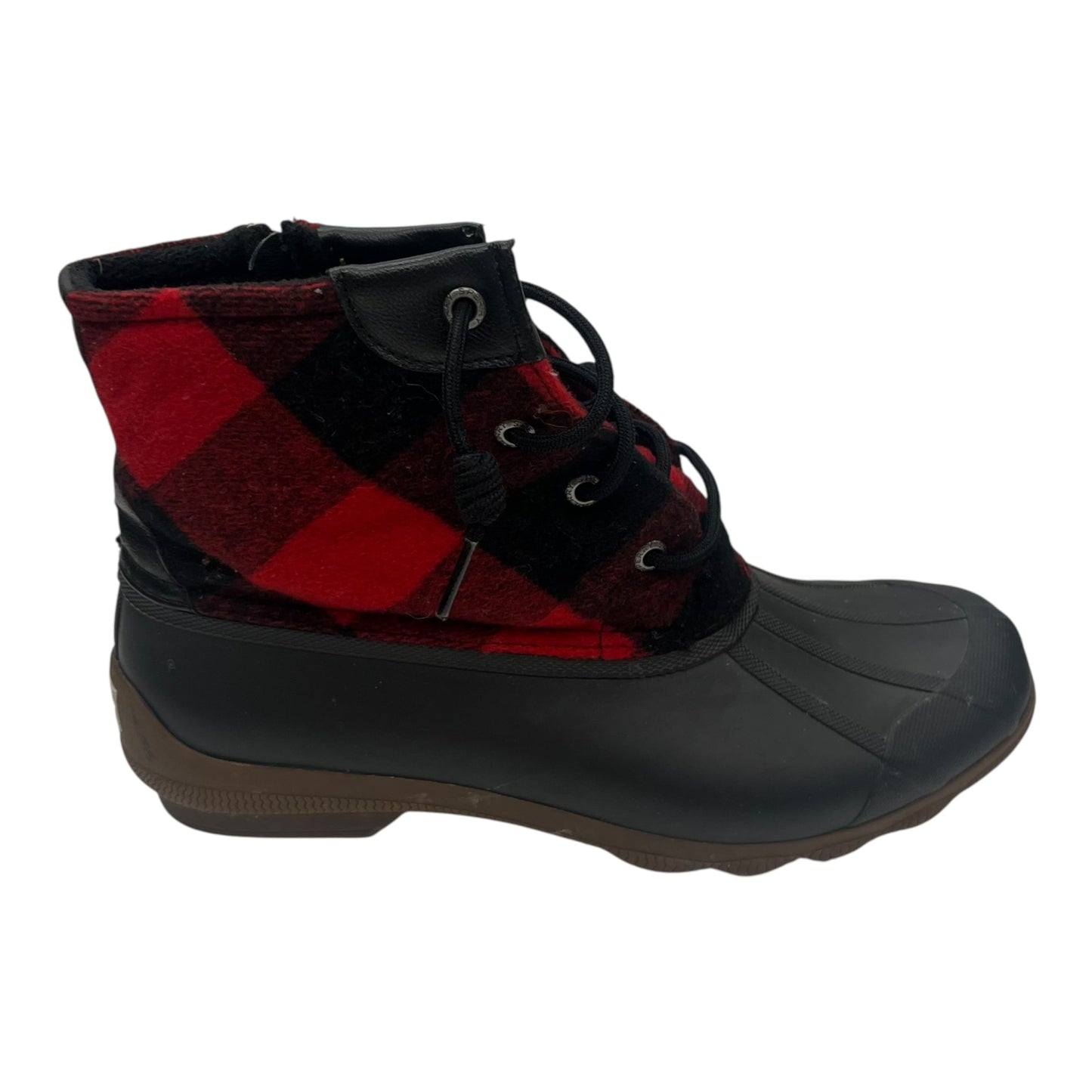 Boots Rain By Sperry In Black & Red, Size:9
