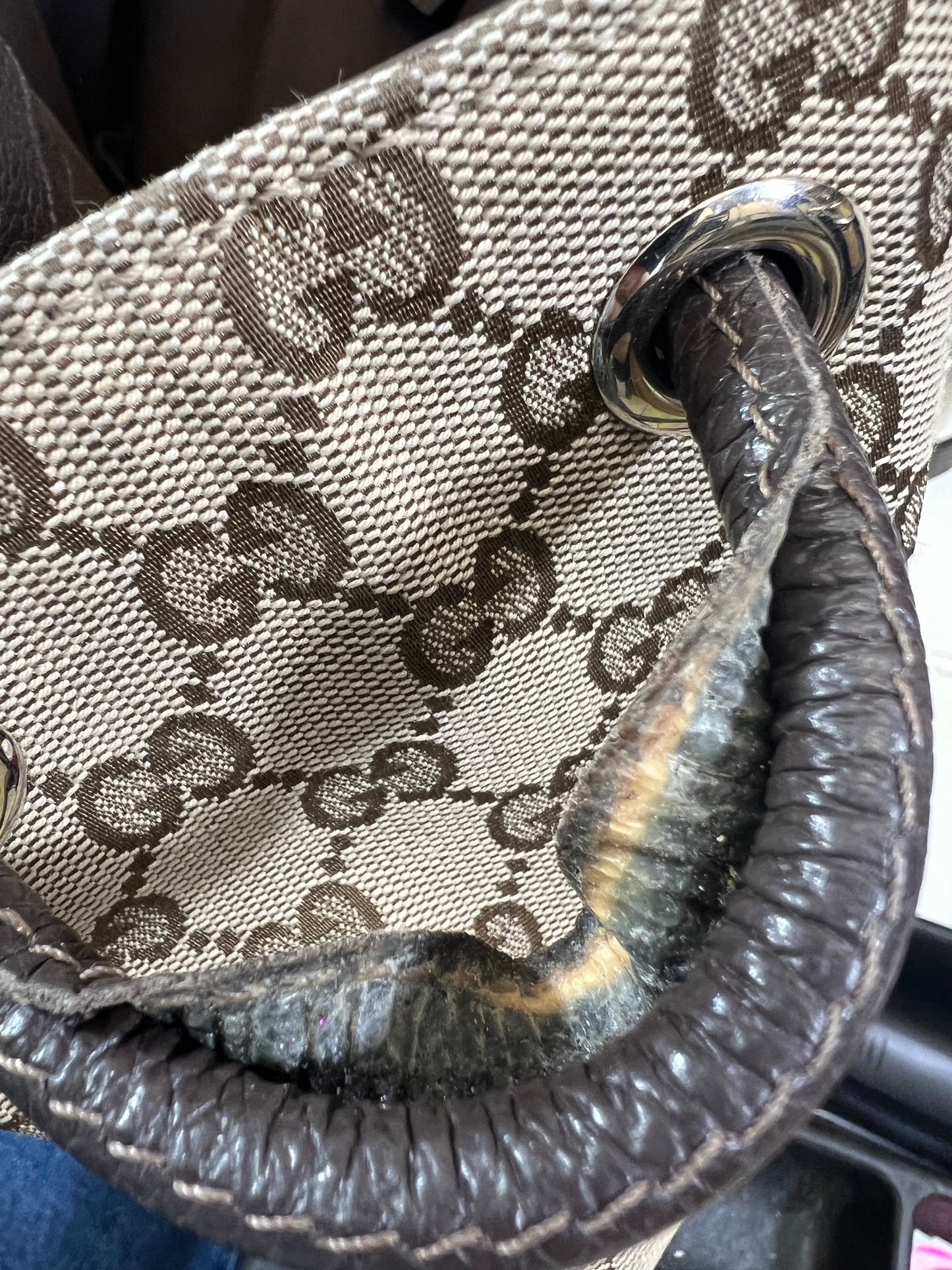 Backpack Luxury Designer By Gucci, Size: Medium