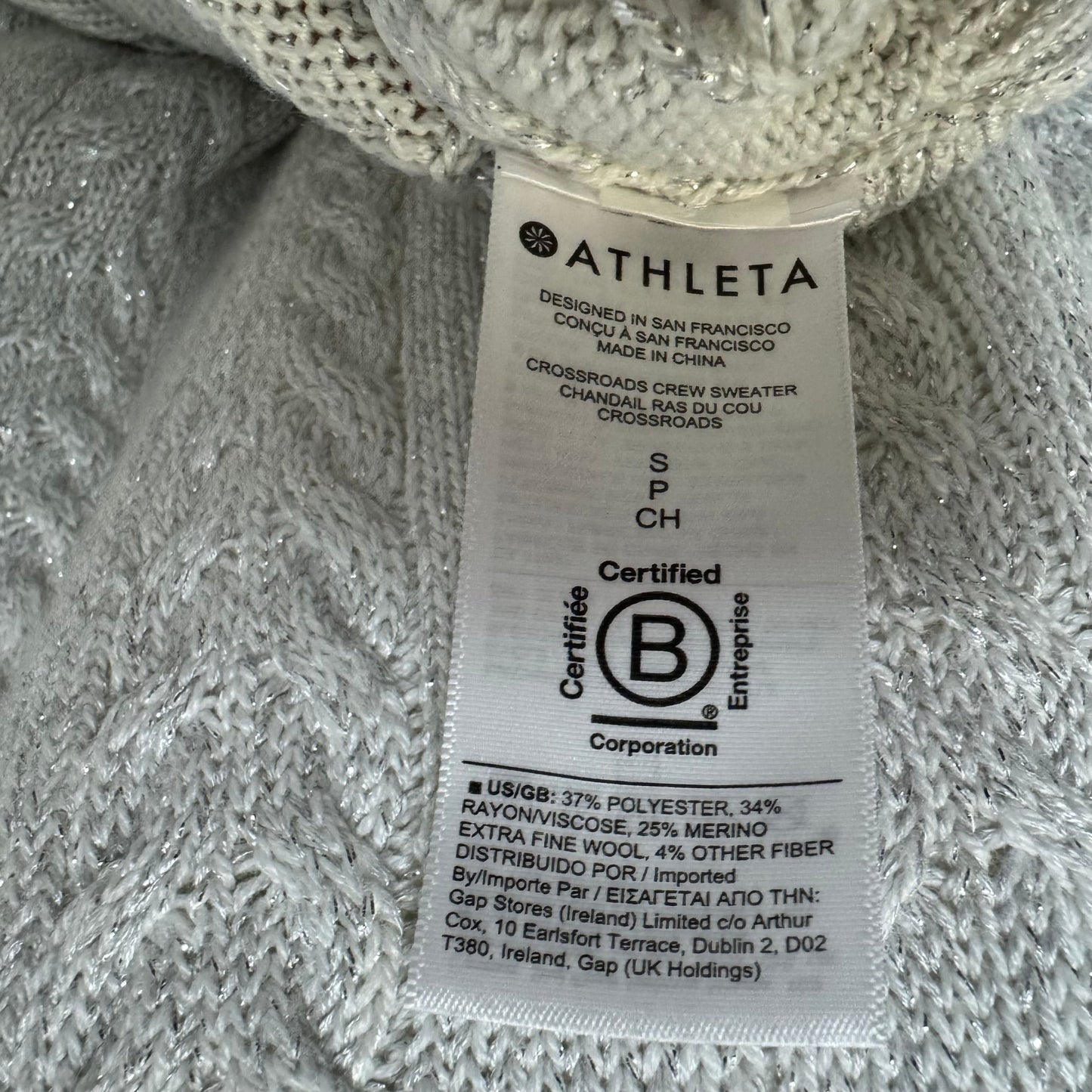 Sweater By Athleta In Silver, Size: S