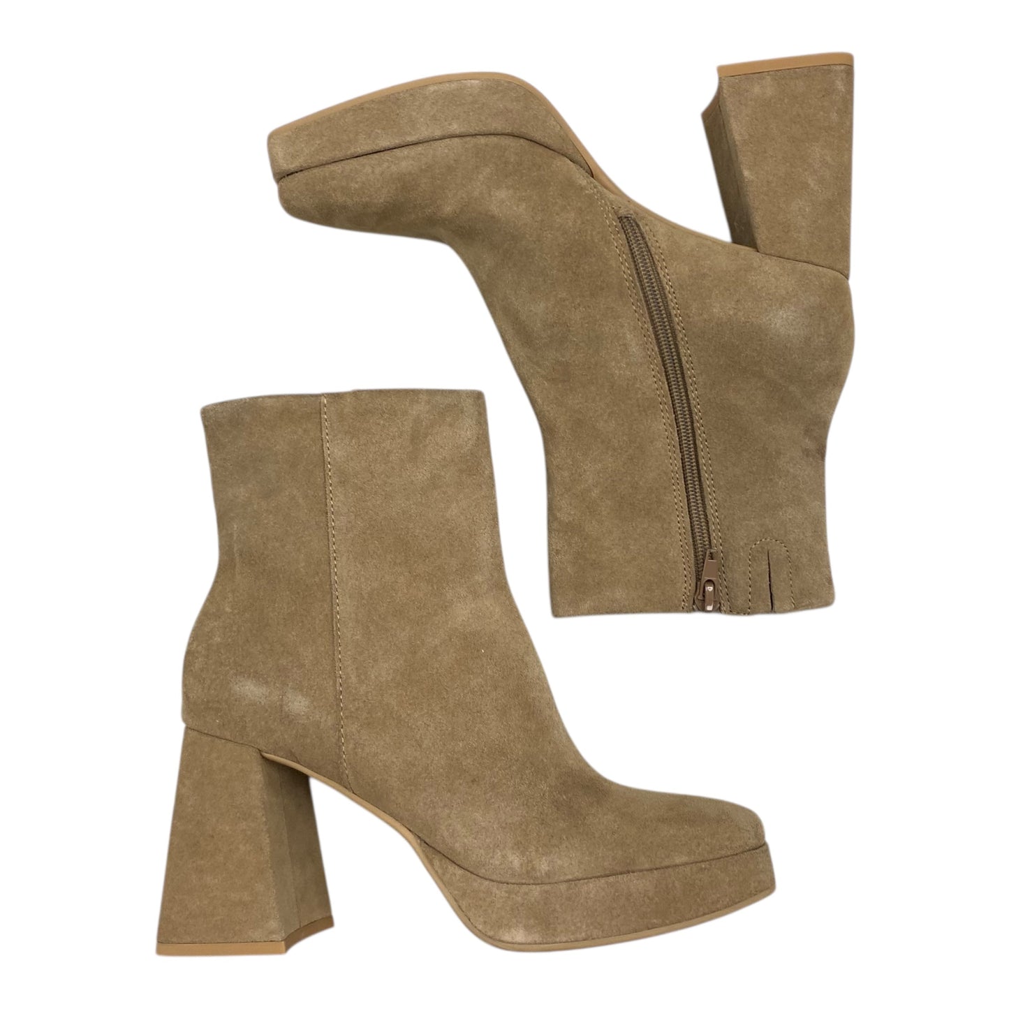 Boots Ankle Heels By Dolce Vita In Tan, Size:6.5