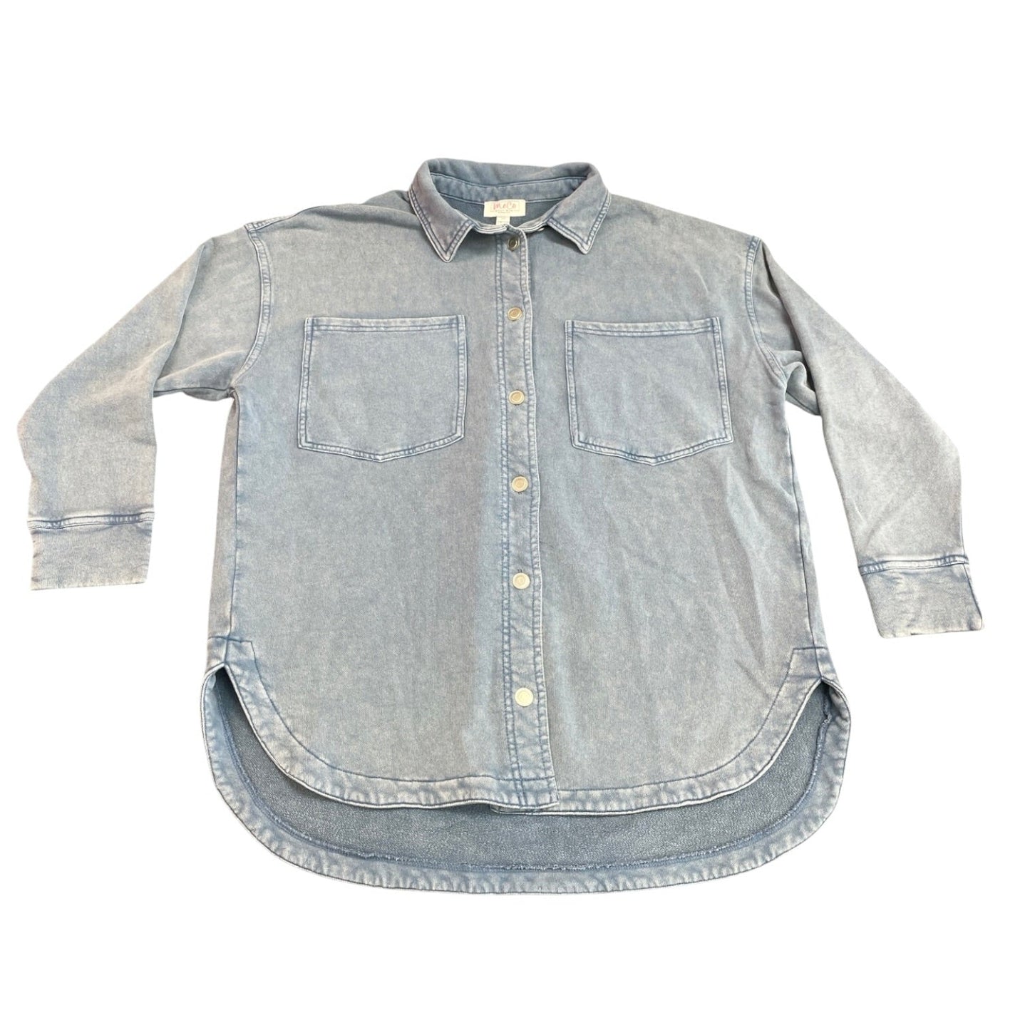 Jacket Shirt By MOCO BOUTIQUE  In Blue, Size: M