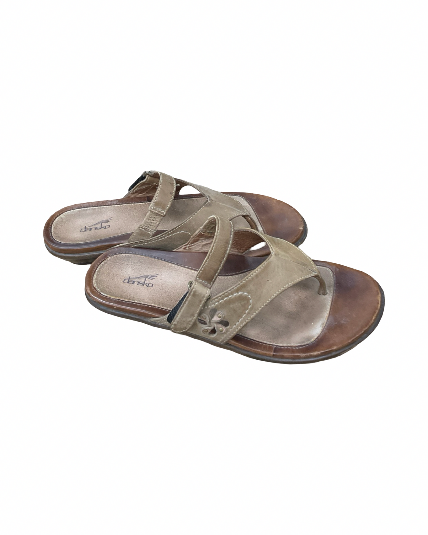 Sandals Flats By Dansko In Tan, Size:6.5