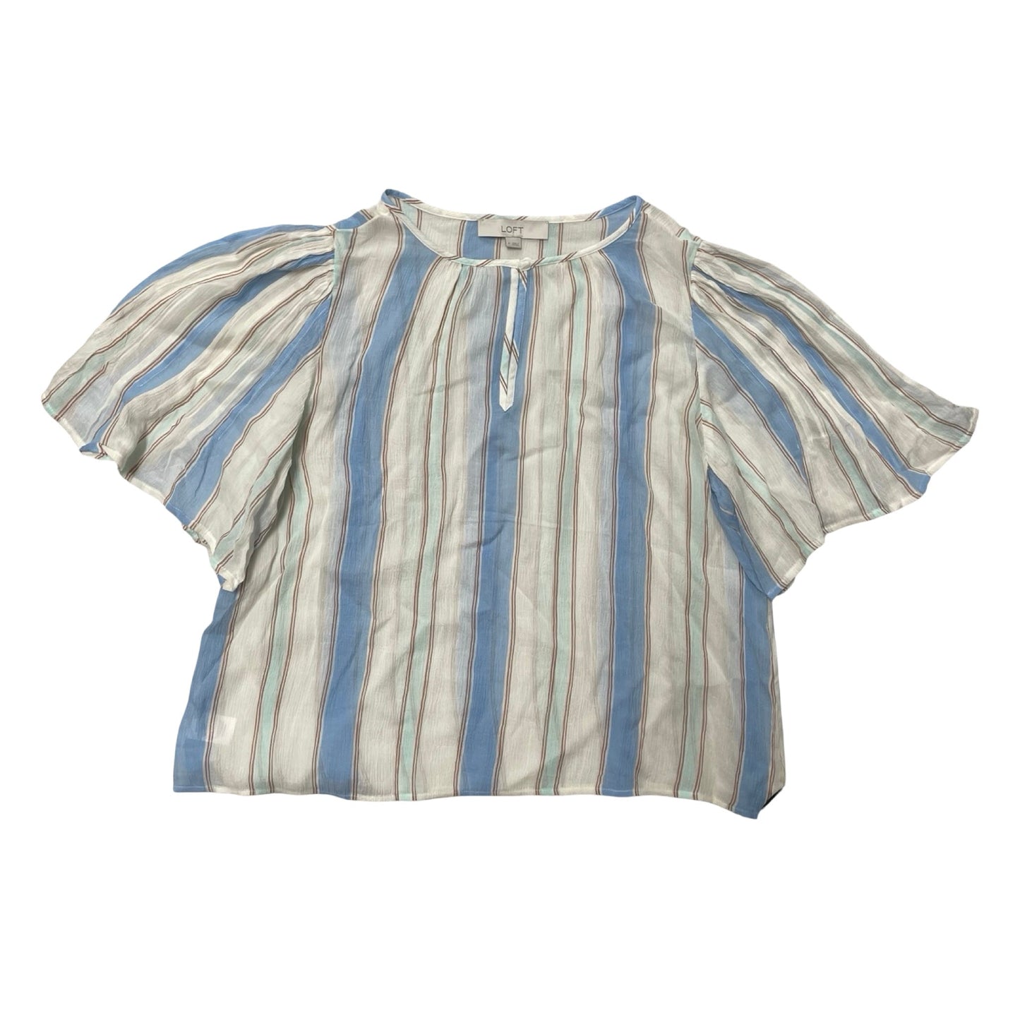 Top Ss By Loft In Blue & White, Size:M